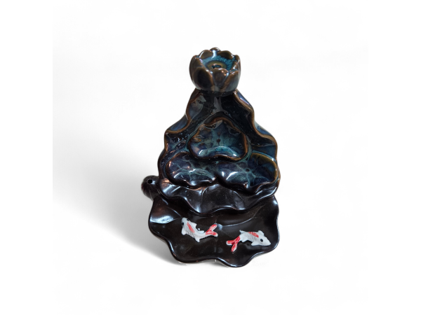 Κεραμικός Καυστήρας Lotus Moss για κώνους αναστροφής ροής BackFlow - Φαινόμενο καταρράκτη του καπνού Διαστάσεις : 10x12 cm