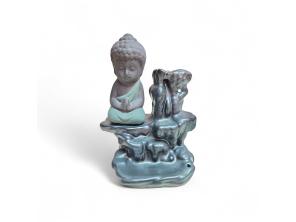 2 σε 1 Καυστήρας μικρός Βούδας για κώνους αναστροφής ροής BackFlow & Στικ Βάρος: 200 g Διαστάσεις: 12 x 9 x 7 cm