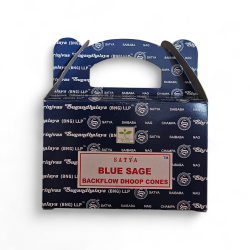 Κώνοι   θυμιάματος   αναστροφής   ροής   Satya   Backflow   Dhoop   Cones   -   Μπλε   Φασκόμηλο   (Blue   Sage)   Βάρος:   75   g   Περιεχει   24   κώνους