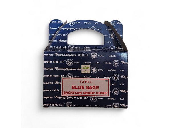 Κώνοι   θυμιάματος   αναστροφής   ροής   Satya   Backflow   Dhoop   Cones   -   Μπλε   Φασκόμηλο   (Blue   Sage)   Βάρος:   75   g   Περιεχει   24   κώνους