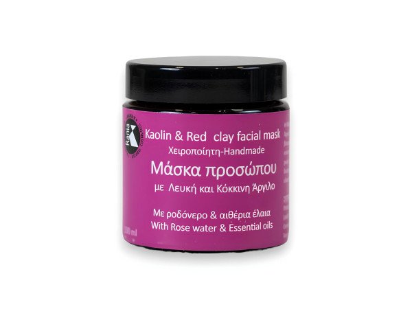 Μάσκα με λευκή-κόκκινη άργιλο 100ml