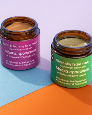 Μάσκα με λευκή-κόκκινη άργιλο 100ml