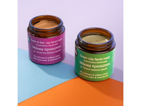 Μάσκα με λευκή-κόκκινη άργιλο 100ml