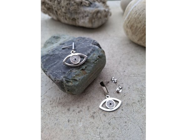 Χειροποίητα σκουλαρίκια απο ανοξείδωτο ατσάλι